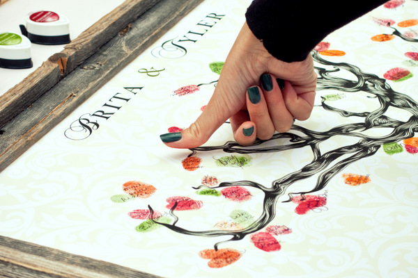 Fingerprint Guestbook - foto via trouwplannen.nl