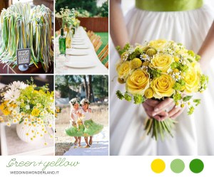 Giallo e verde - foto via weddingwonderland.it