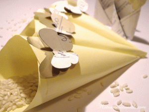 Coni porta riso - foto via www.labitofalasposa-blogspot.it