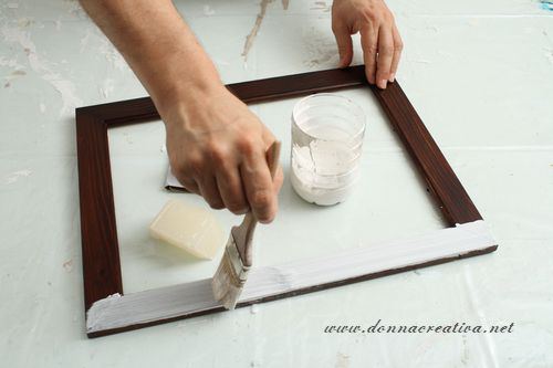 Cornice fai da te - foto via donnacreativa.net