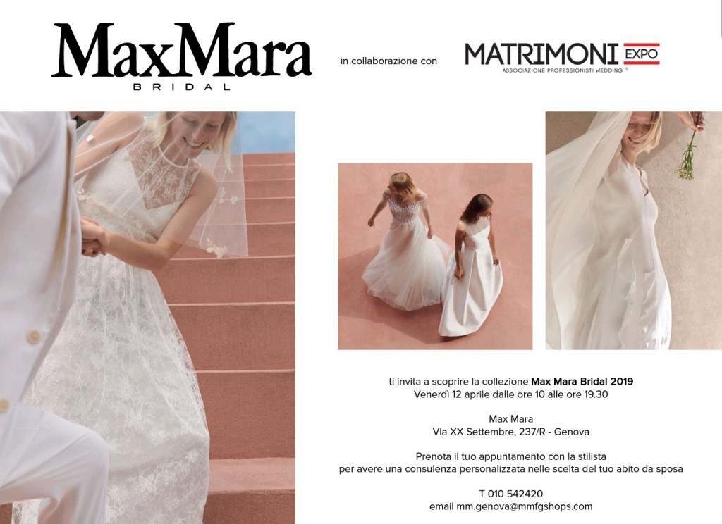 Matrimoniexpo - foto via www.matrimoniexpo.it/max-mara-bridal/